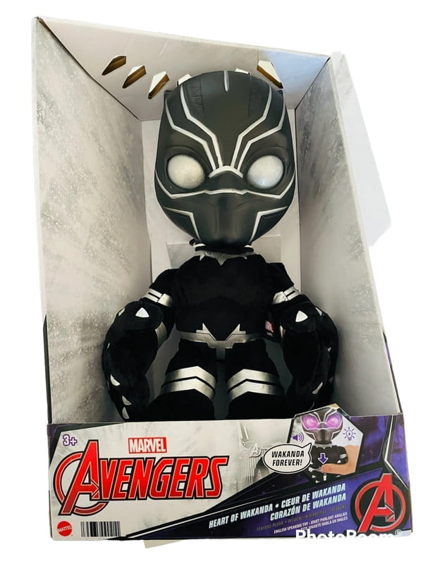 Marvel Black Panther Heart Of Wakanda Plush Figure With Light And Sound