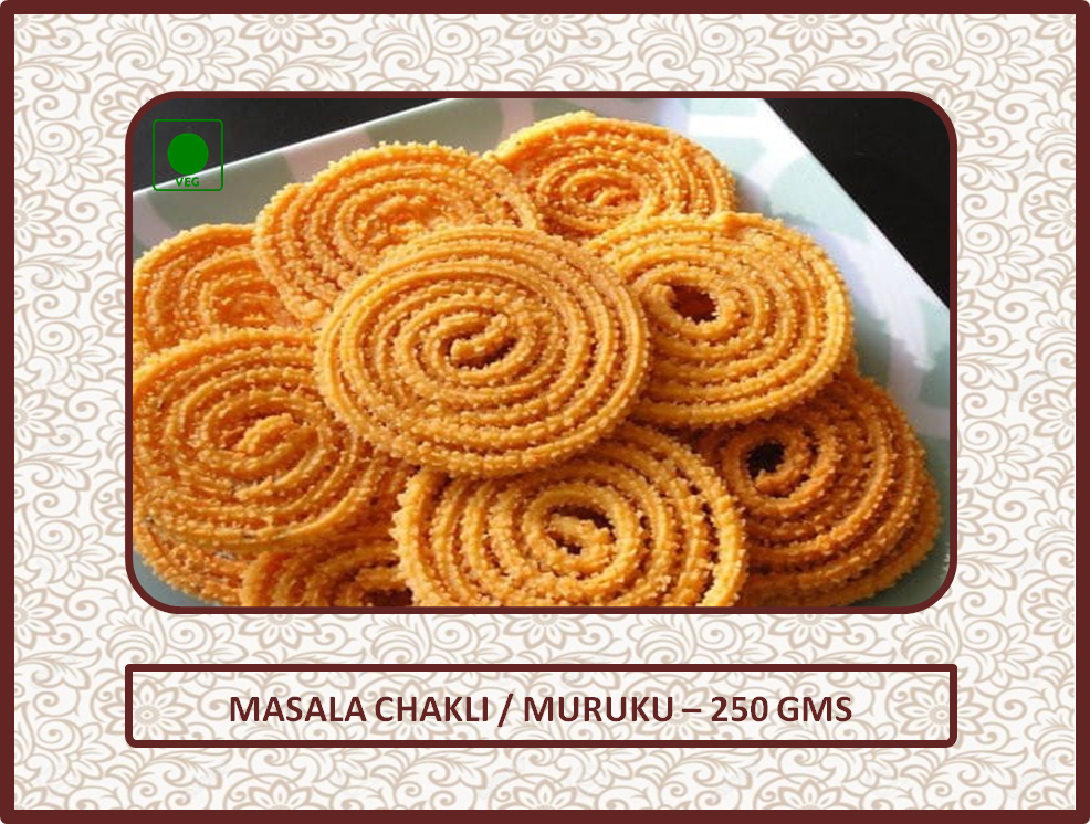 Masala Chakli / Muruku - 250 Gms Masala Chakli / Muruku - 250 Gms
