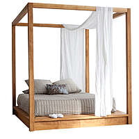 Majestic Canopy Poster Bed in Solid Wood - King Size Majestic Canopy Poster Bed in Solid Wood - King Size