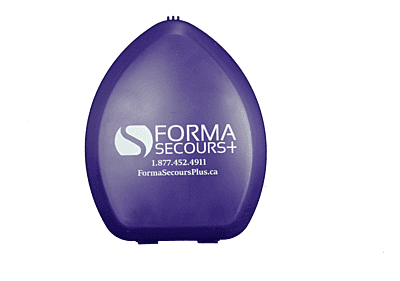 Masque de poche RCR adulte avec boitier en plastique