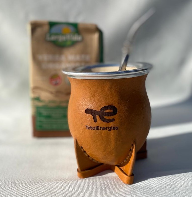 Mate forrado en cuero vaqueta