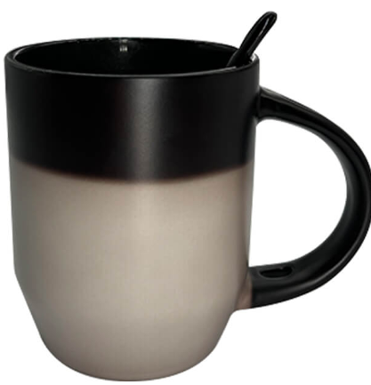Mug Ceramic with Spoon, 350ml