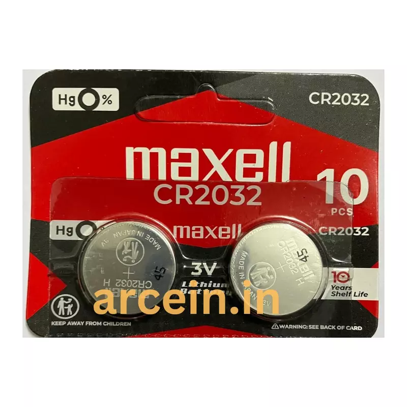 Maxell cr2032 3v battery for cmos,AirTag,fob (Pack of 2)