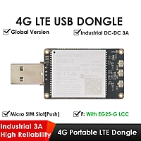 4G LTE USB Dongle with Quectel EG25-G LCC Modem, SIM Slot, GPS, USB-A or 4PIN PH2.0 for Global LTE Networks
