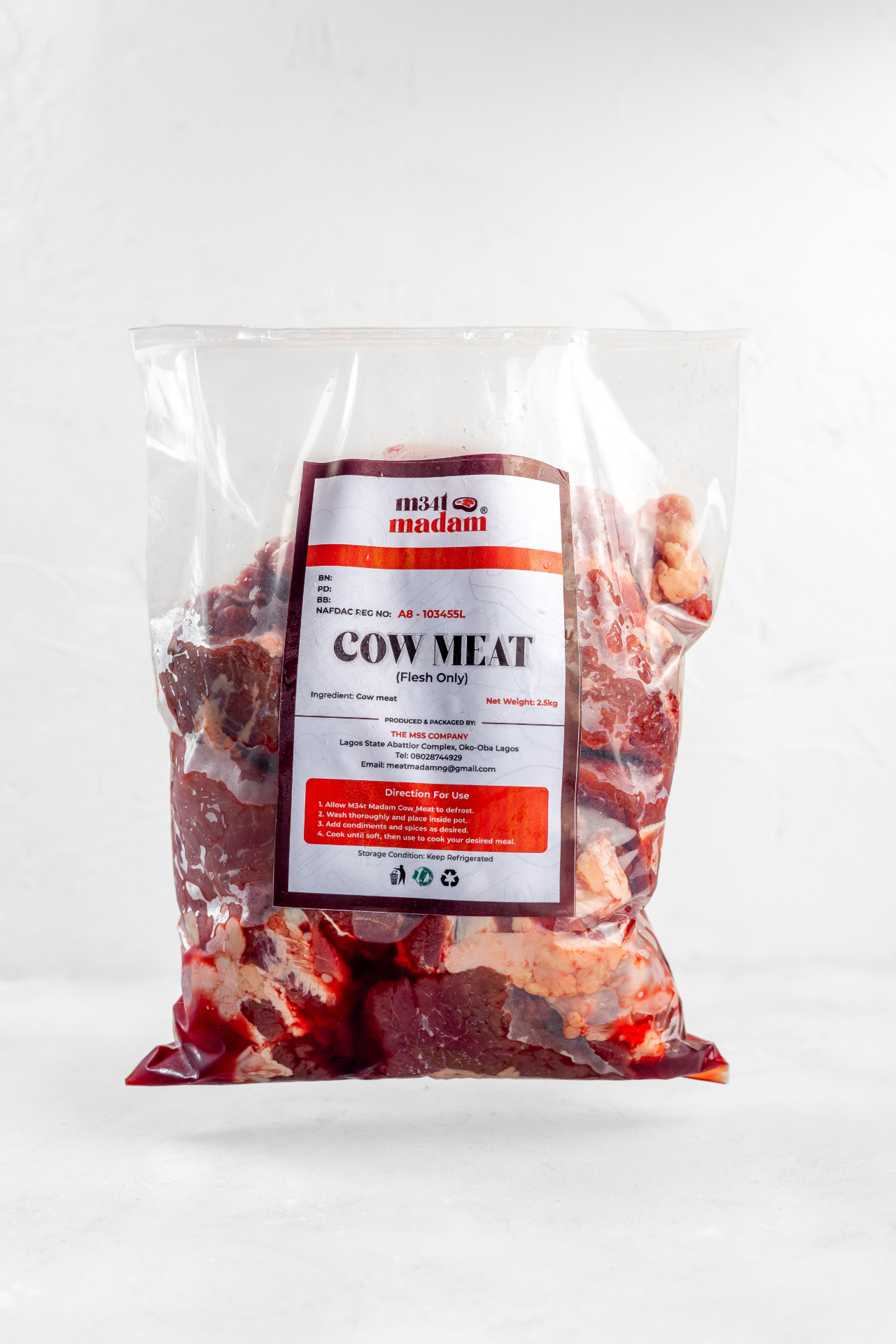 Cow Meat (Flesh Only)