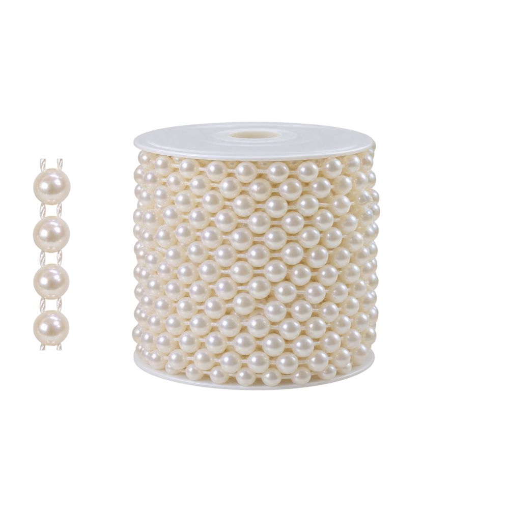 Media Perla Continua 6mm Beige x 25 Yardas