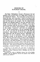 Memoirs of European Travel