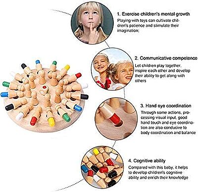 Wooden Memory Match Stick Chess Game