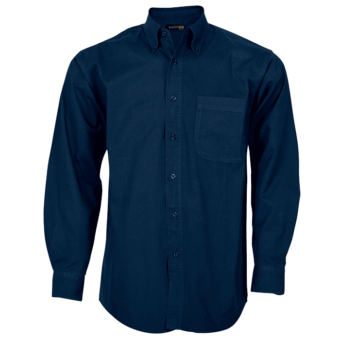 Brushed Cotton Twill Long Sleeve Lounge Shirt