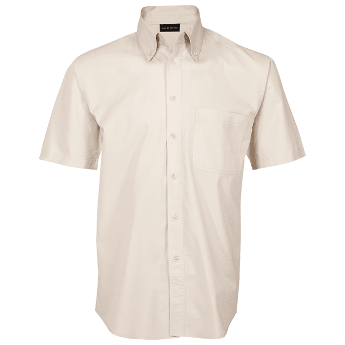 Brushed Cotton Twill Short Sleeve Lounge Shirt