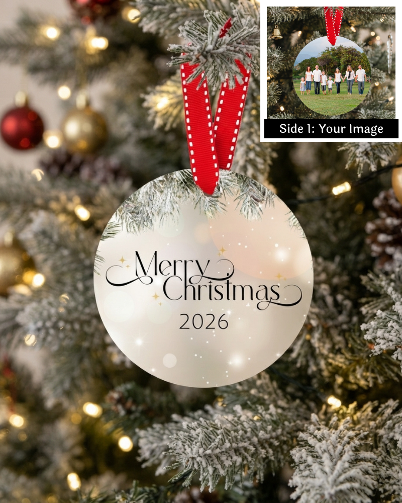 Merry & Bright Christmas Ornament