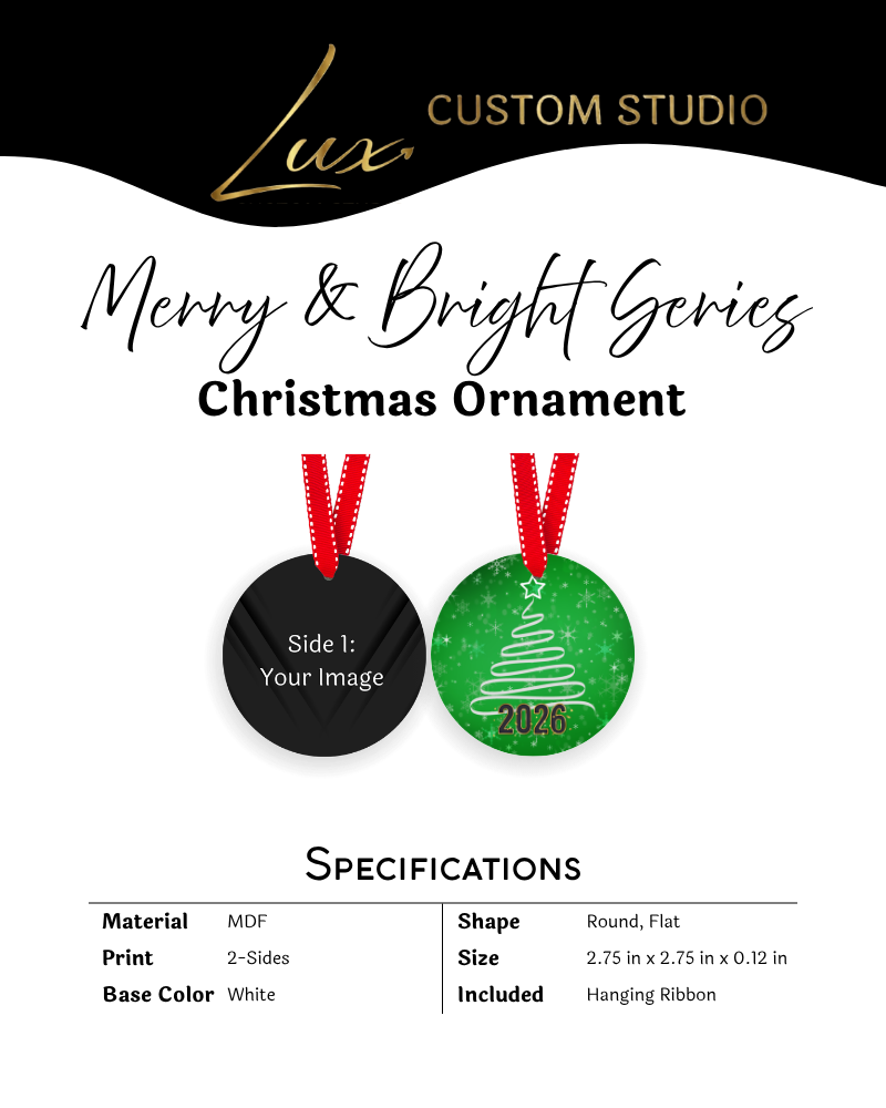 Merry & Bright Christmas Ornament