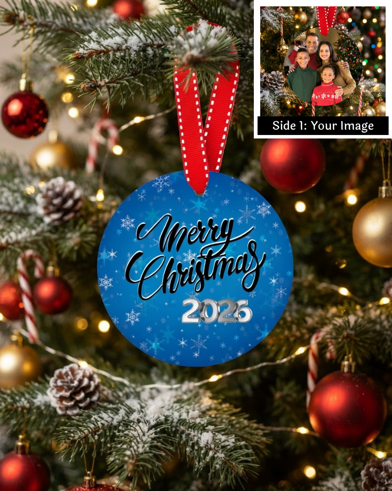 Merry & Bright Christmas Ornament