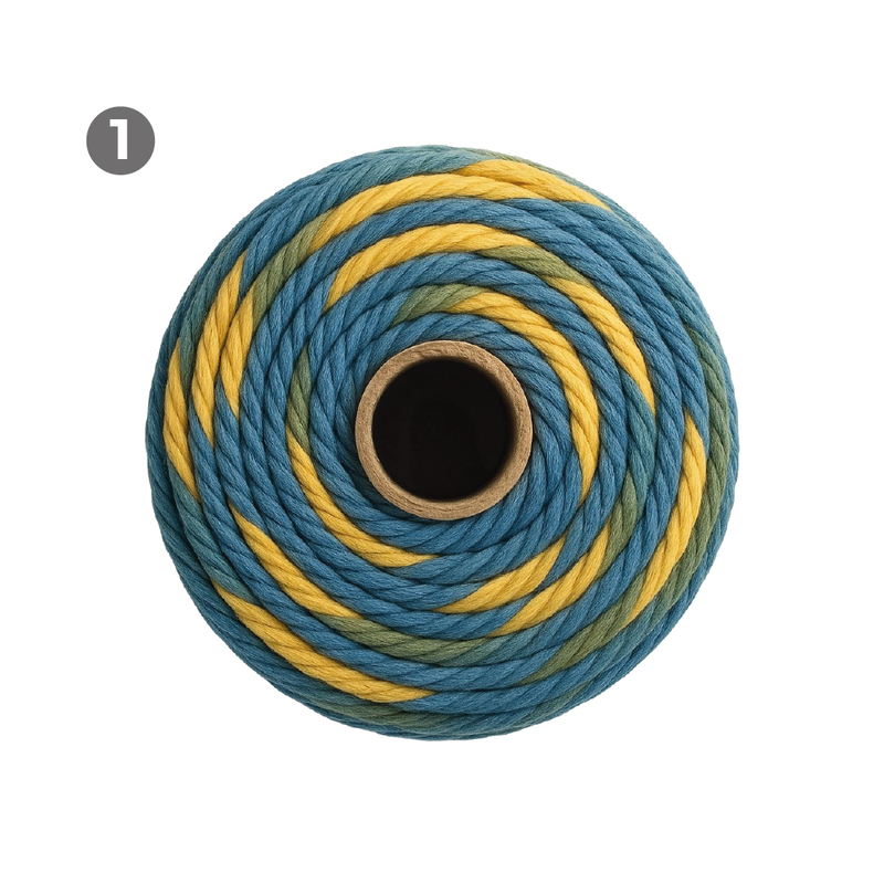 Macrame Rope 3mm x 90mts colores Matizados Macrame Rope 3mm x 90mts colores Matizados