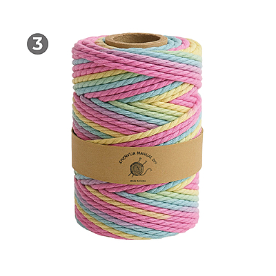 Macrame Rope 3mm x 90mts colores Matizados Macrame Rope 3mm x 90mts colores Matizados