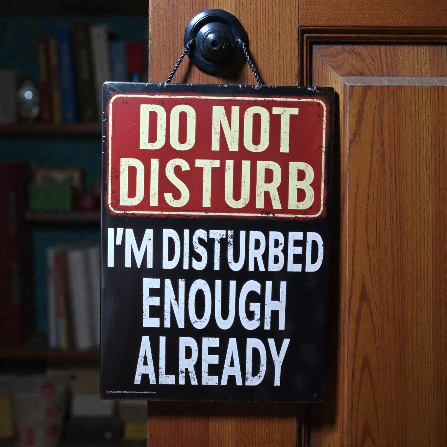 Do Not Disturb I'm Disturbed Enough Metal Sign