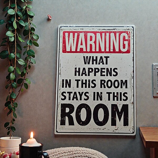 What Happens in This Room Stays in This Room Metal Sign