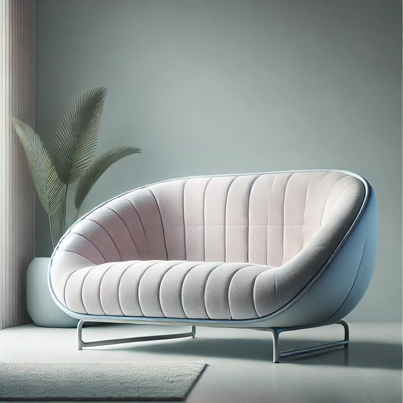 Gunmala Handicrafts Modern Curved Metal Frame Sofa Gunmala Handicrafts Modern Curved Metal Frame Sofa