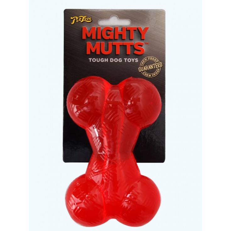 MIKKI MIGHTY MUTTS RUBBER BONE - MEDIUM MIKKI MIGHTY MUTTS RUBBER BONE - MEDIUM