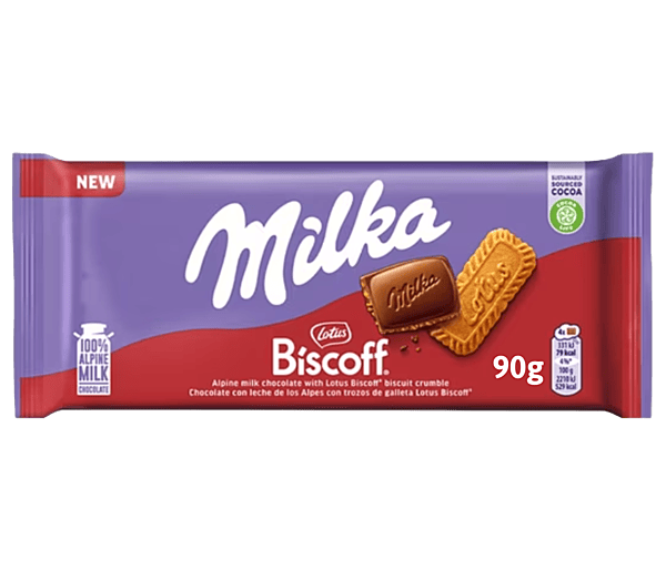 Milka Chocolate-Lotus Biscoff 90g/24