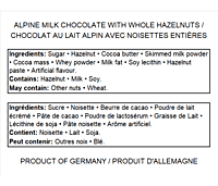 Milka Chocolate - Whole Hazelnut  250g/12