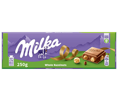 Milka Chocolate - Whole Hazelnut  250g/12