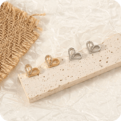 Mini Heart Studs