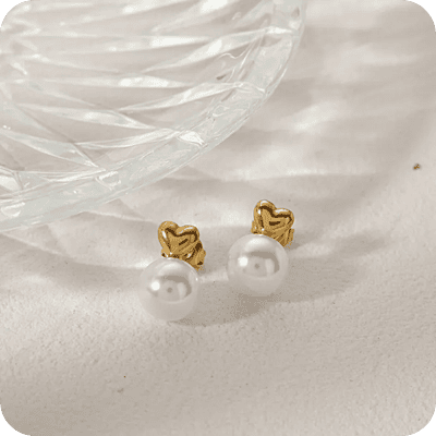 Mini Heart with Pearls