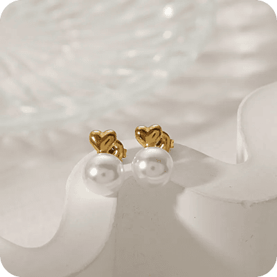 Mini Heart with Pearls