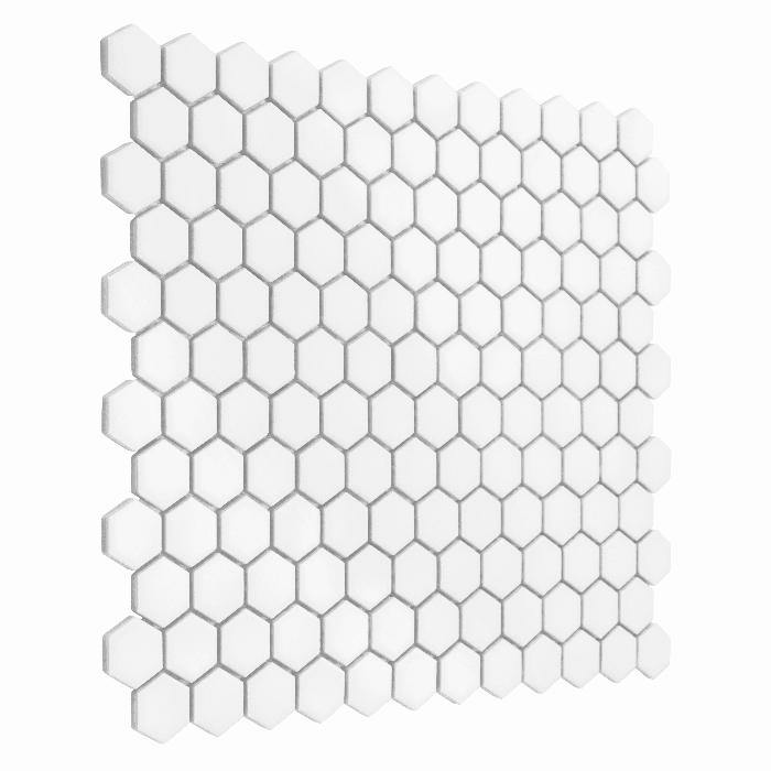 Mozaic DUNIN, Mini Hexagon White matt 30x26 cm, pret/buc