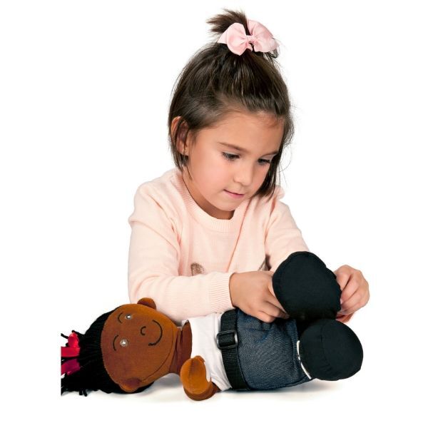 Miniland Etni Fastening Self Care Doll African - Girl