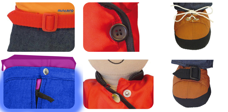 Miniland Etni Fastening Self Care Doll African Boy