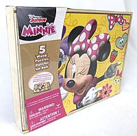 Disney Minnie Mouse 5-Pack Wood Puzzles Set