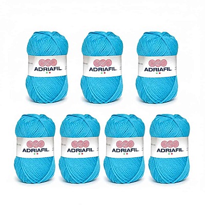 Lotto 7 Gomitoli di misto lana Mirage 350 grammi colore turchese