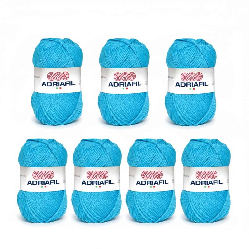 Lotto 7 Gomitoli di misto lana Mirage 350 grammi colore turchese