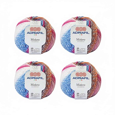 Lotto 4 gomitoli di filato Mistero col. 74 misto lana