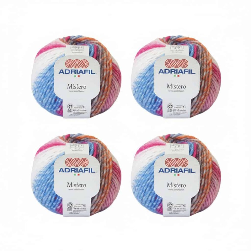 Lotto 4 gomitoli di filato Mistero col. 74 misto lana