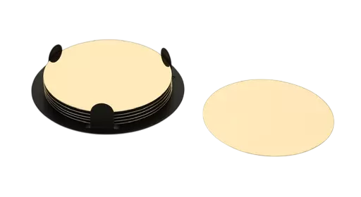 Black & gold 6 plates coaster
