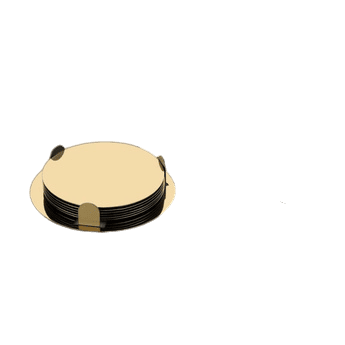 Round 6 plates coaster set