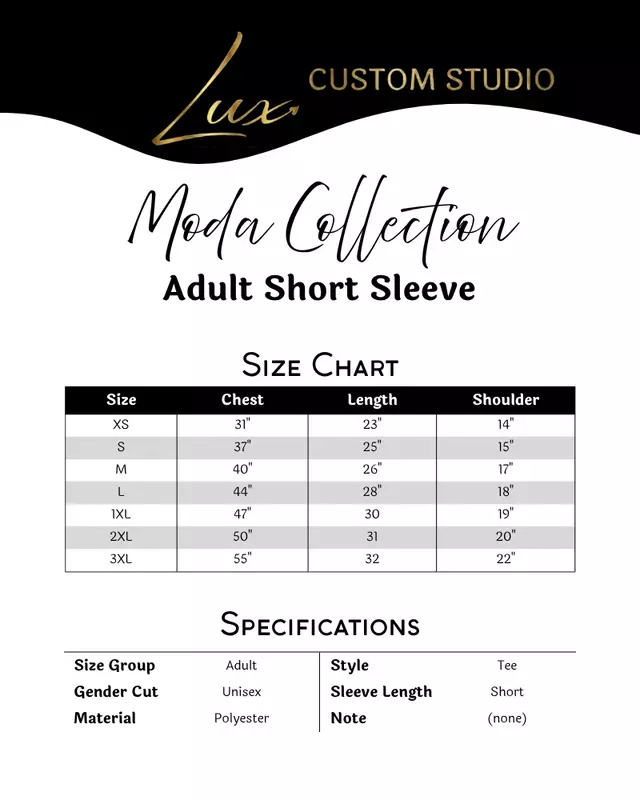 Moda Collection Adult Short Sleeve Tee