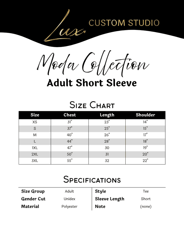 Moda Collection Adult Short Sleeve Tee