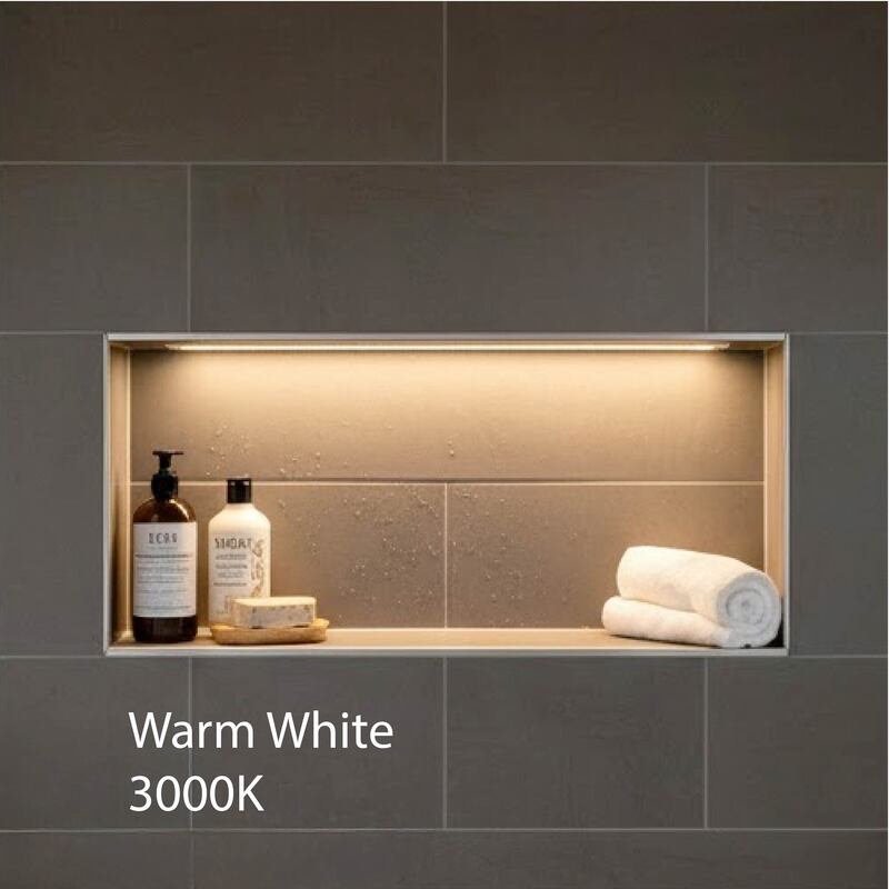 3000K Warm White Shower Niche LED Lighting Installation Kit-2