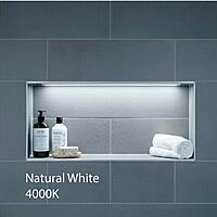4000K Natural White Shower Niche LED Lighting Installation Kit
