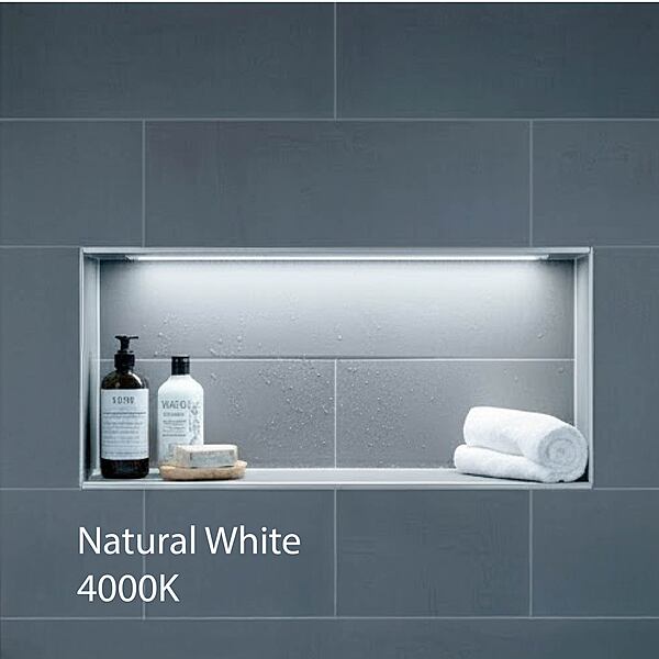 4000K Natural White Shower Niche LED Lighting Installation Kit