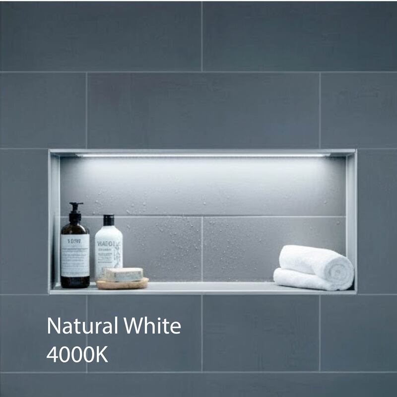 4000K Natural White Shower Niche LED Lighting Installation Kit