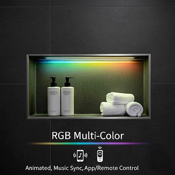 RGB Shower Niche LED Lighting Installation Kit