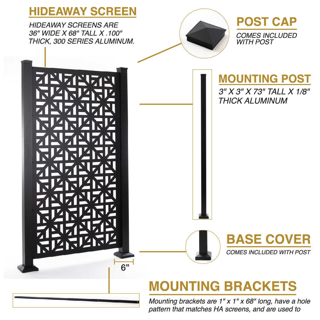 Moderna Privacy Screen Panel 36"x68"