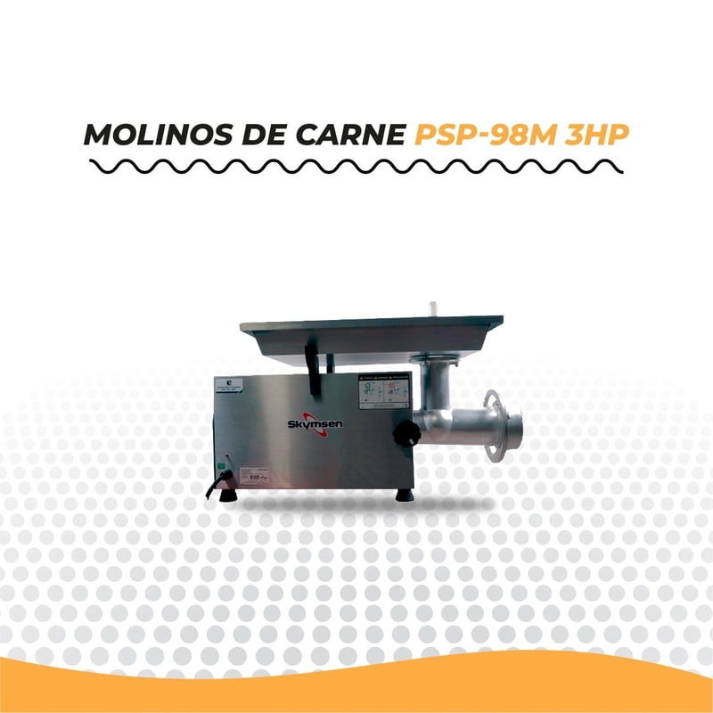 PSP-98MI MOLINO DE CARNE, BOCA EN ACERO INOXIDABLE #32, 3HP. PSP-98MI MOLINO DE CARNE, BOCA EN ACERO INOXIDABLE #32, 3HP.