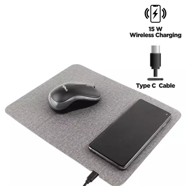 Fast Wireless Charging Mousepad in 15W, Foldable Design Type C