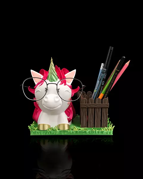Ms. Unicorn Glasses 3D Printed Pen Holder